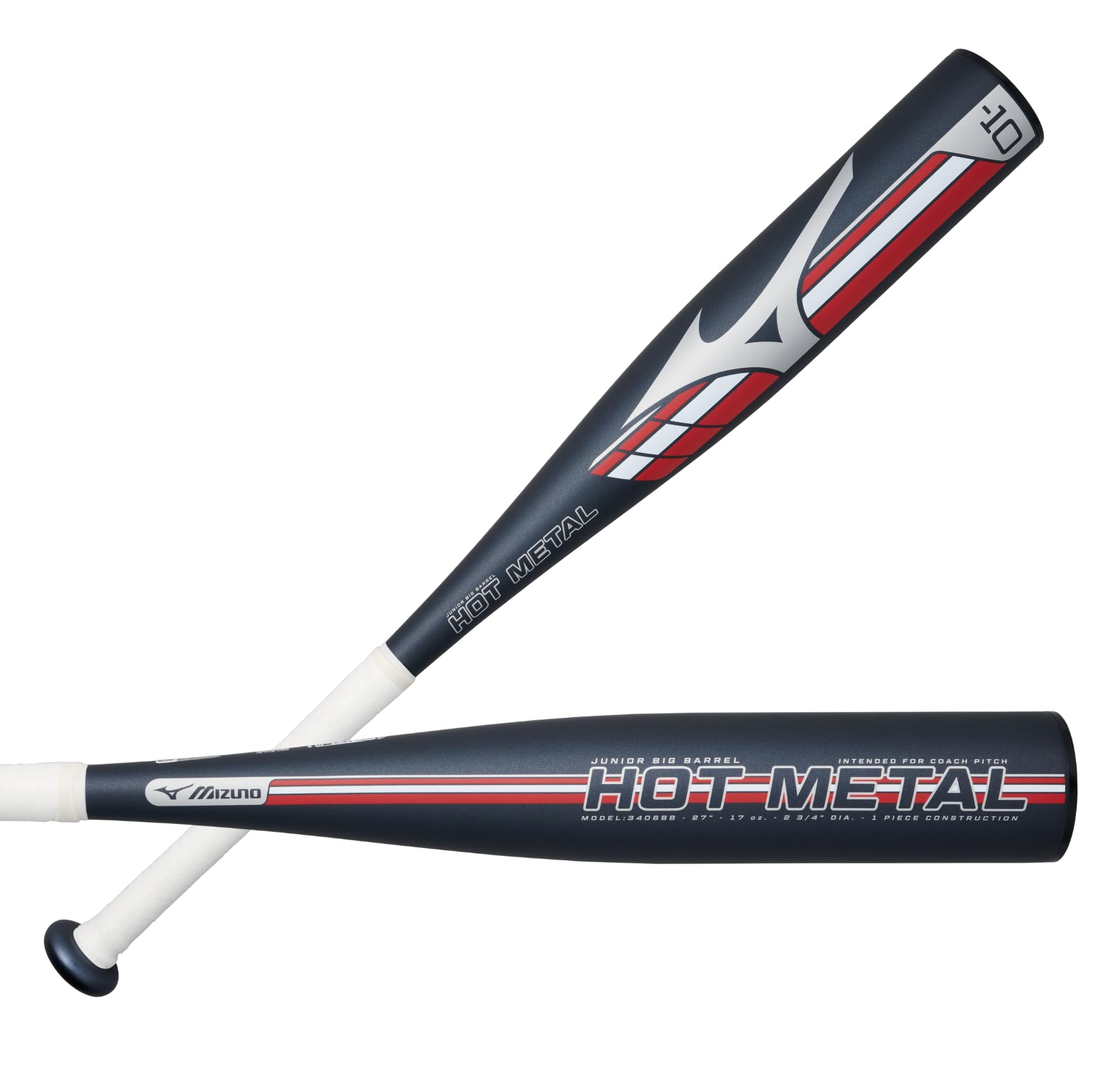 Amazon.com : Mizuno Boys HOT Metal - T-Ball USA Baseball Bat (-13